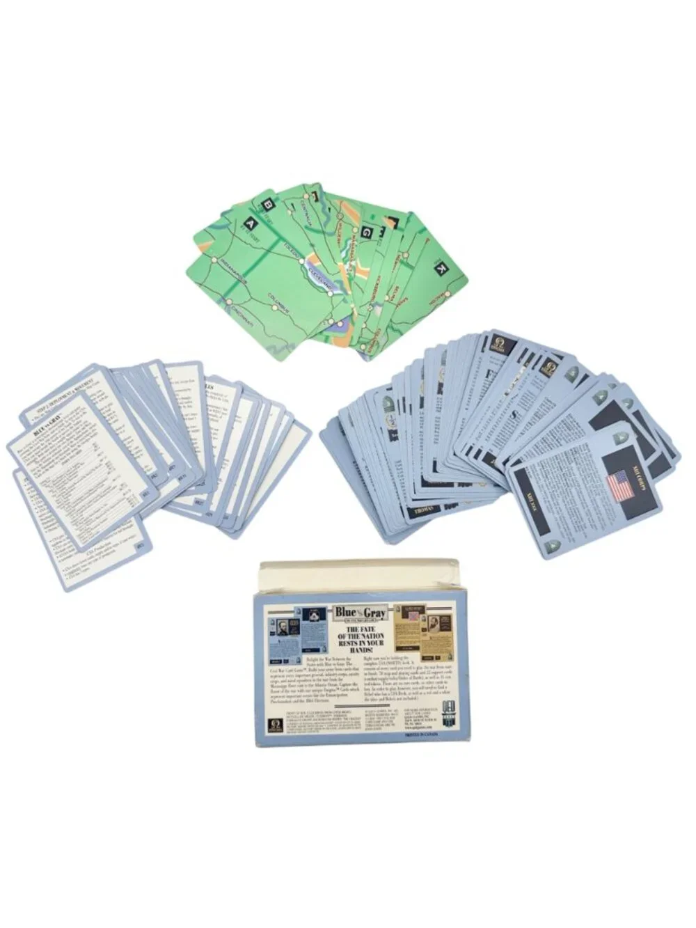 Blue Vs Gray Civil War Card Game North Deck USA Complete Enigma Cards